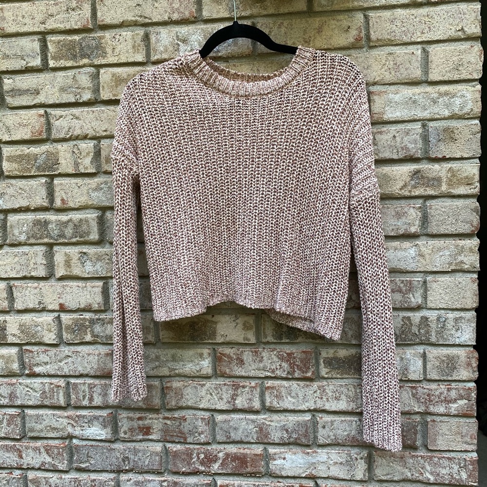 Crop Sweater rose/red/orange
